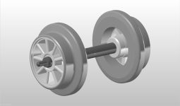 NPE Modellbau NZ33270 - H0 Radsatz-Einfachspeiche Grau - Ø 10 mm (Zapfenlager beidseitig isoliert)